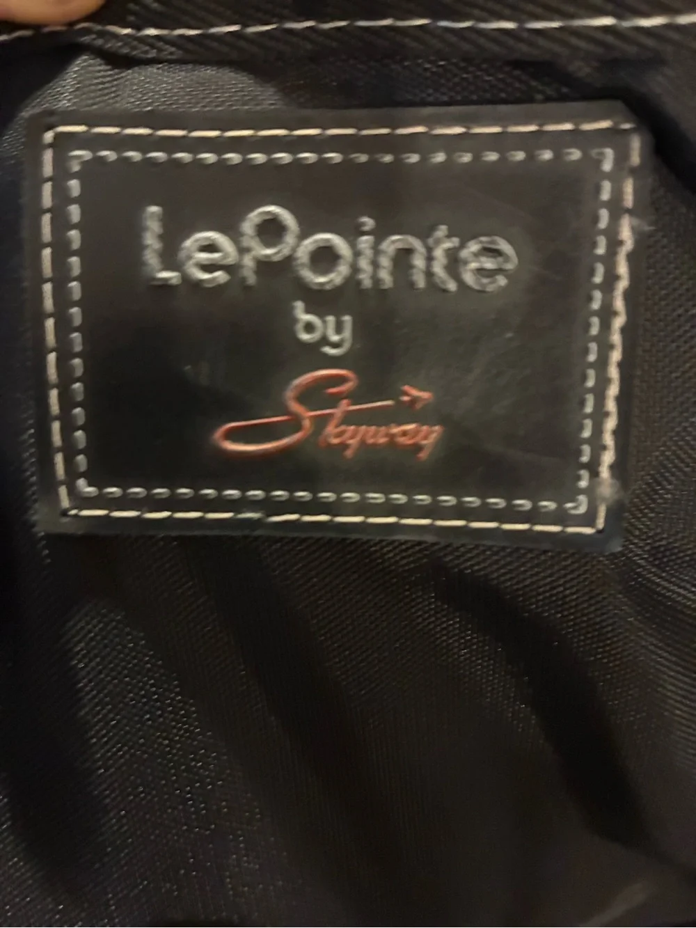 LaPointe by Skyway Black Nylon Duffel Bag with Contrast Stitching
